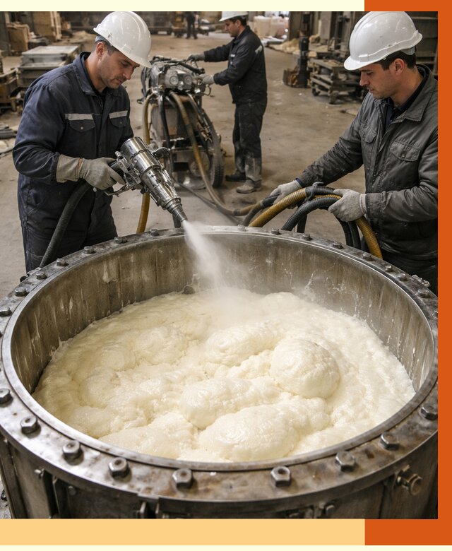 Заливка ППУ в емкости в Нурлате от 7560 руб. — утепление емкости под ключ | ТепломастерНрт