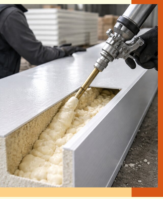 Заполнение пустот холодильных панелей в Нурлате от 7820 руб. | ТепломастерНрт