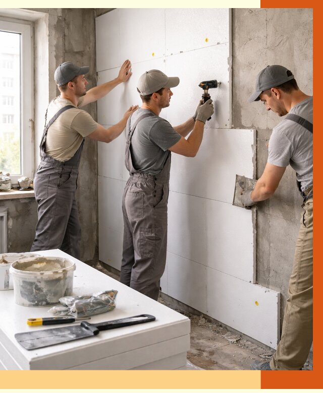 Утепление пенопластом домов и стен в Нурлате от 1929 руб. — ТепломастерНрт