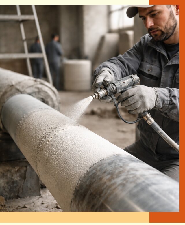 Утепление труб жидкой теплоизоляцией в Нурлате от 7820 руб. под ключ | ТепломастерНрт