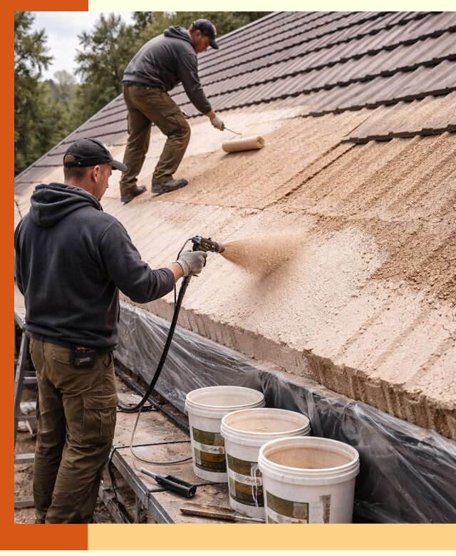 Утепление кровли жидкой пробкой в Нурлате для домов и зданий