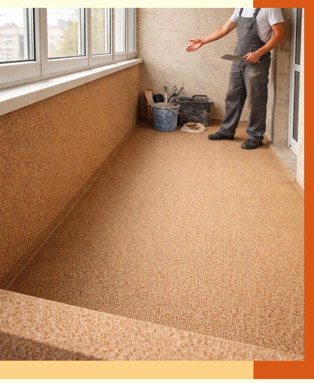 Утепление балкона жидкой пробкой в Нурлате от 3806 руб/м² под ключ | ТепломастерНрт