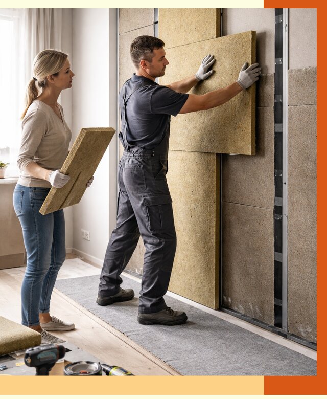 Профессиональная шумоизоляция квартиры в Нурлате от 7820 руб. за м2 | ТепломастерНрт