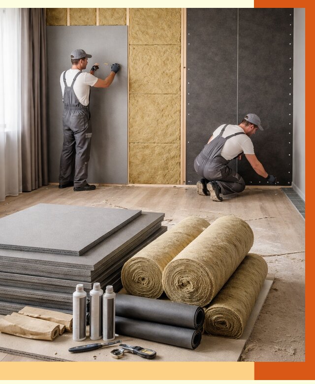 Шумоизоляция дома в Нурлате от 4692 руб/м2 — комплексная звукоизоляция под ключ | ТепломастерНрт