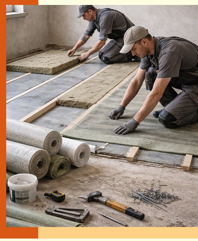 Шумоизоляция пола в Нурлате — профессиональная звукоизоляция помещений