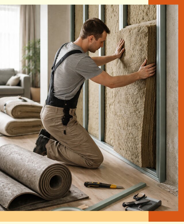 Шумоизоляция перегородок в Нурлате от 1720 руб. за м2 — ТепломастерНрт