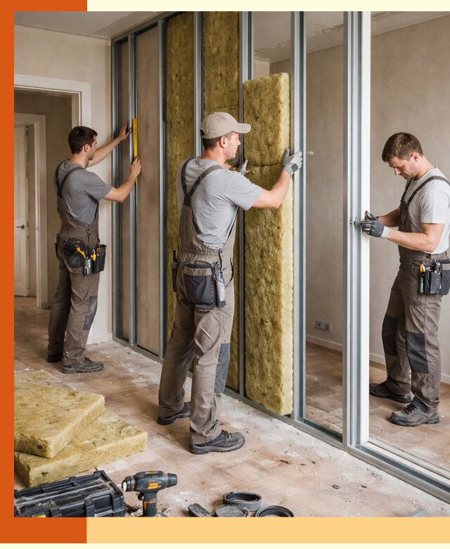 Шумоизоляция межкомнатных перегородок в Нурлате эффективно и надёжно