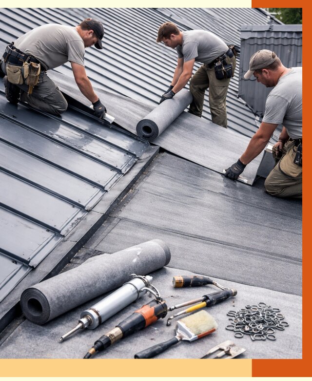 Гидроизоляция металлической кровли полимочевиной в Нурлате от 8863 руб. | ТепломастерНрт