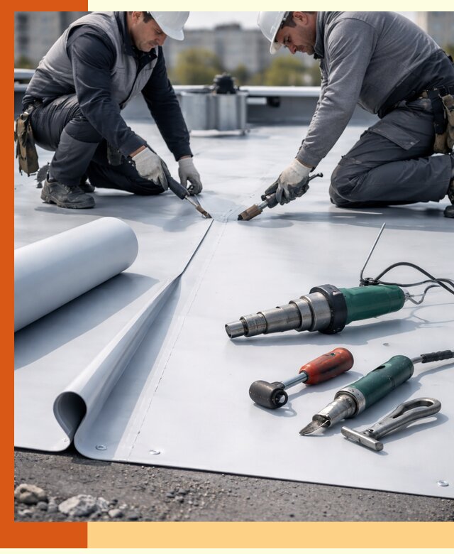 Гидроизоляция мембранной кровли в Нурлате: монтаж и ремонт быстро