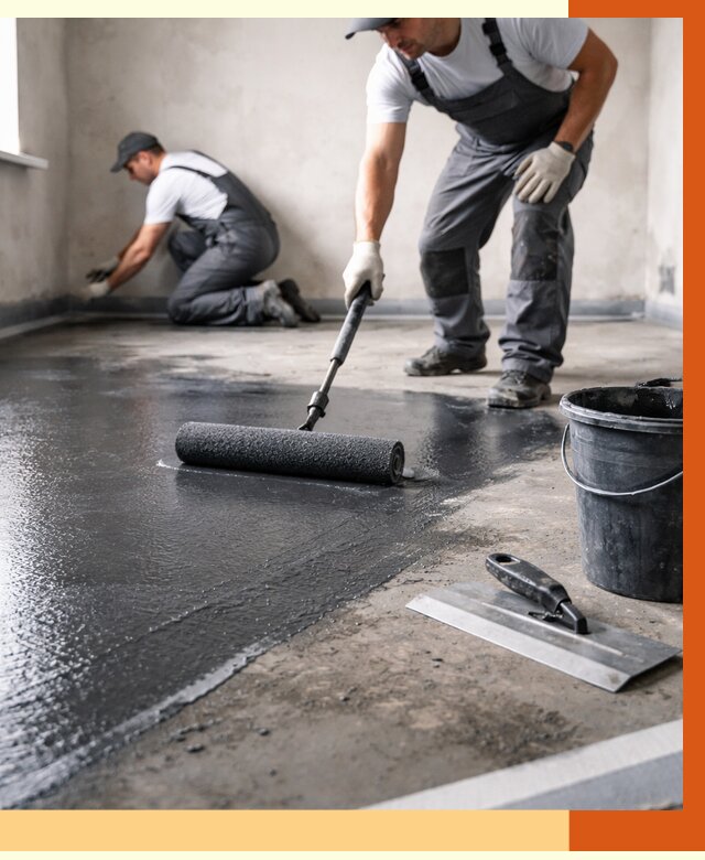 Профессиональная гидроизоляция пола в Нурлате от 8863 руб. под ключ | ТепломастерНрт