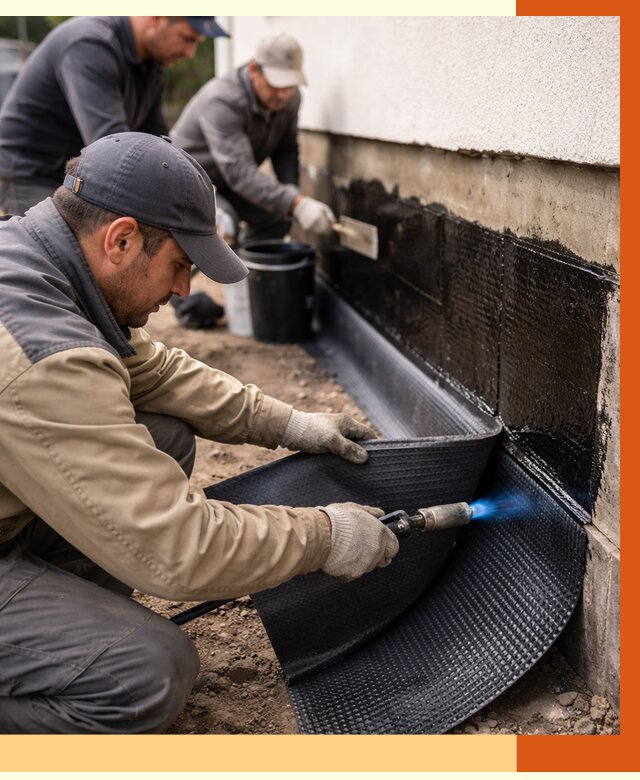 Гидроизоляция цоколя и отмостки в Нурлате от 8863 руб. — ТепломастерНрт