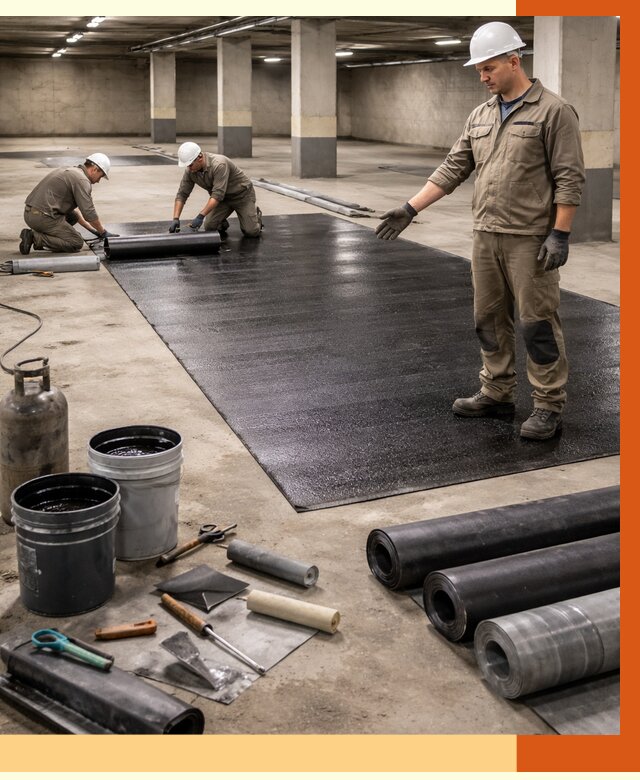 Гидроизоляция паркинга в Нурлате от 1251 руб/м² — профессиональная защита | ТепломастерНрт