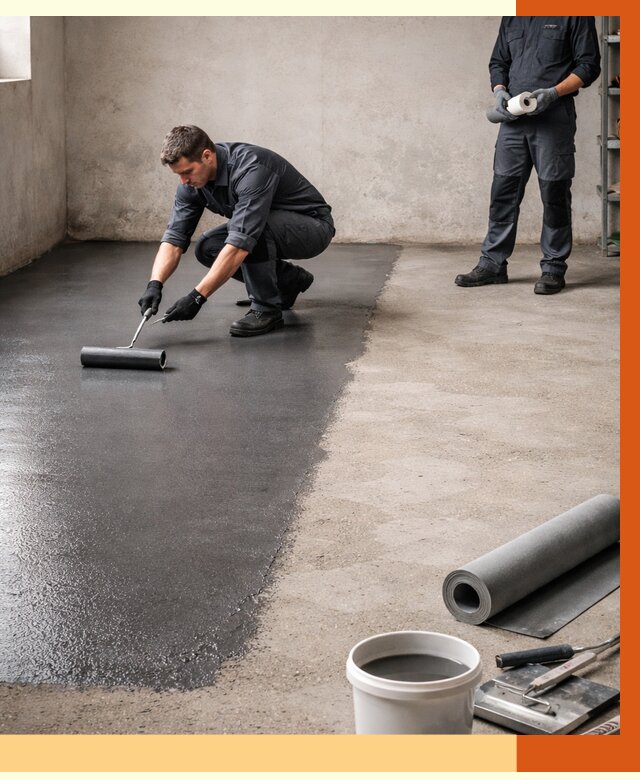 Гидроизоляция гаражного пола в Нурлате от 3649 руб./м² — ТепломастерНрт профессионально