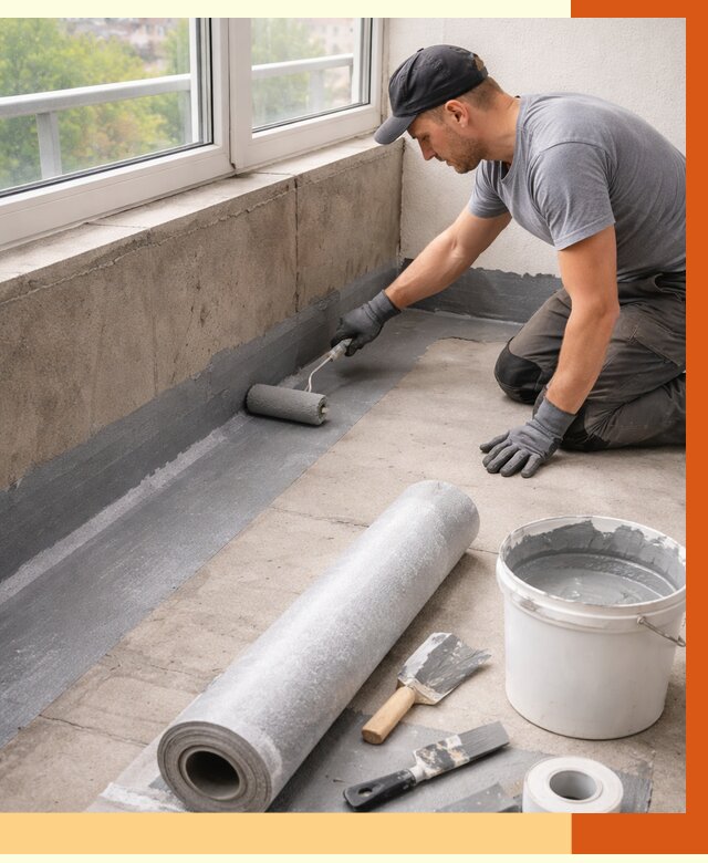 Профессиональная гидроизоляция балкона в Нурлате от 4379 руб. | ТепломастерНрт