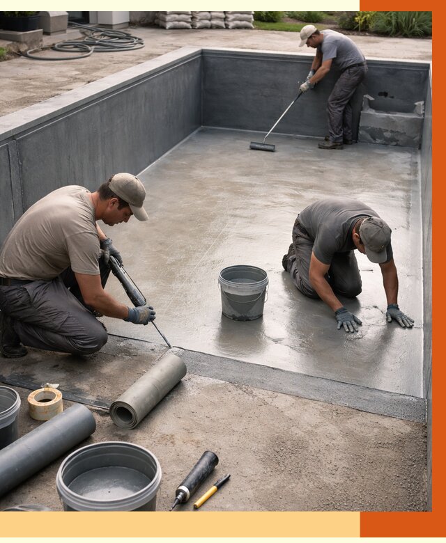 Профессиональная гидроизоляция бассейна в Нурлате от 6778 руб. за м2 | ТепломастерНрт