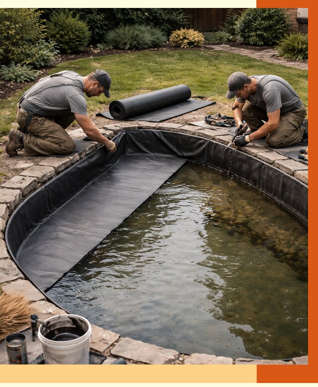 Гидроизоляция пруда в Нурлате от 15641 руб. под ключ | ТепломастерНрт профессионально