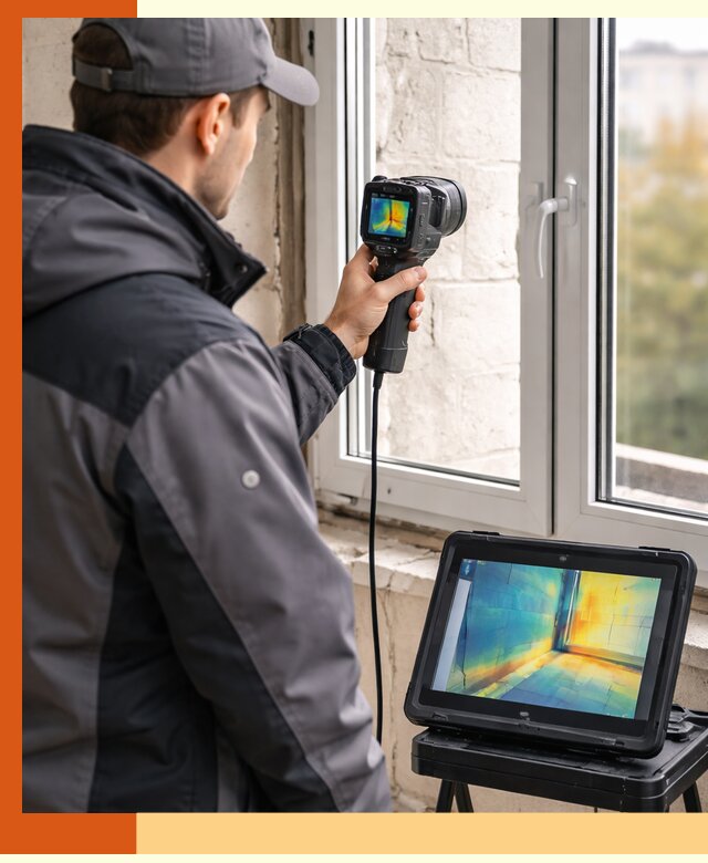 Тепловизионное обследование дома в Нурлате для выявления утечек тепла