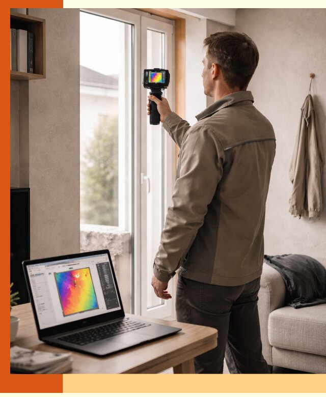 Тепловизионное обследование квартиры в Нурлате для поиска утечек тепла