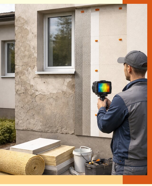 Тепловизионное обследование фасада в Нурлате от 4692 руб. под ключ | ТепломастерНрт