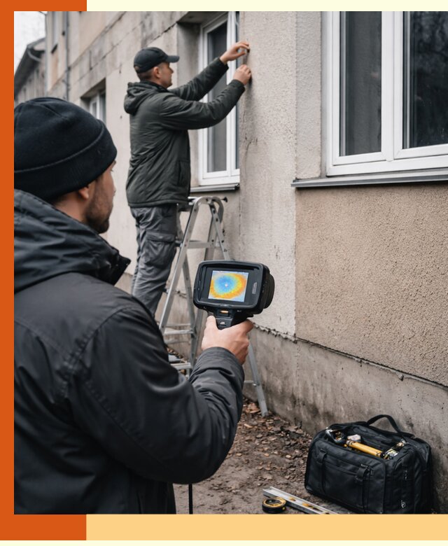 Тепловизионное обследование фасада в Нурлате для выявления дефектов
