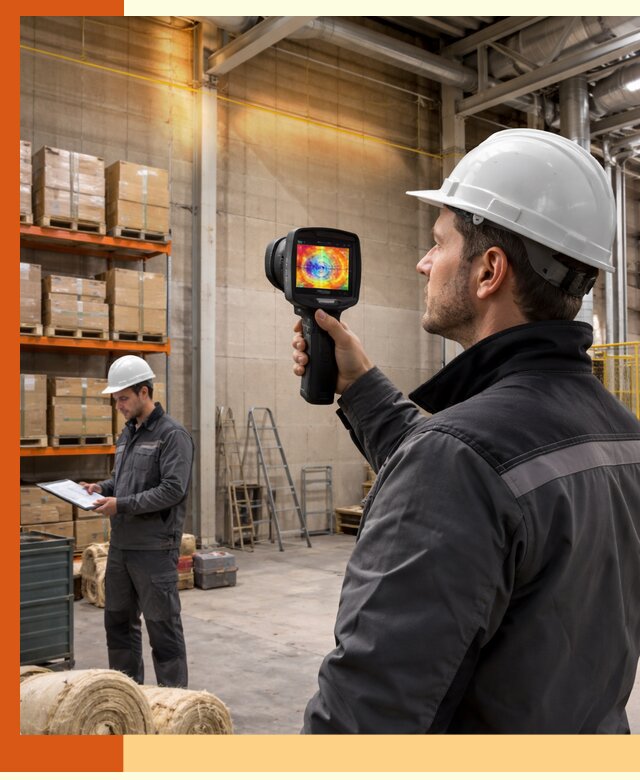 Тепловизионное обследование склада и выявление утечек в Нурлате