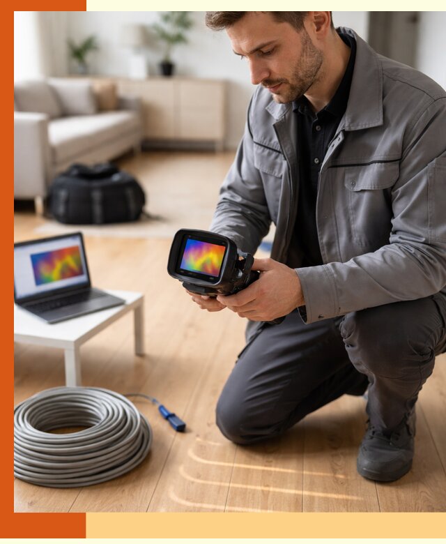 Тепловизионное обследование тёплого пола в Нурлате для точной диагностики