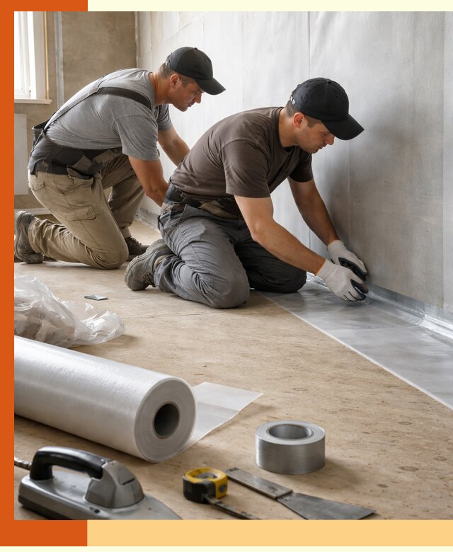 Монтаж пароизоляции для дома и помещений в Нурлате