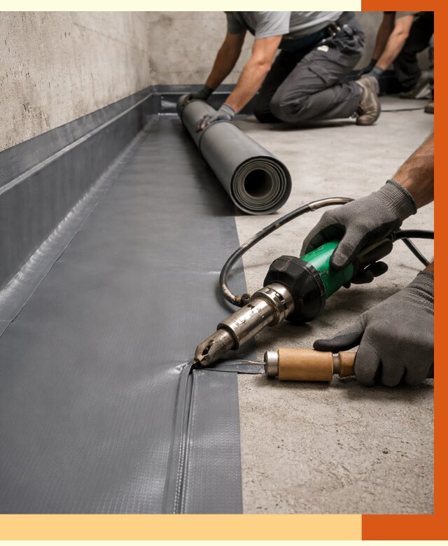 Монтаж гидроизоляционной мембраны в Нурлате от 1037 руб/м2 | ТепломастерНрт