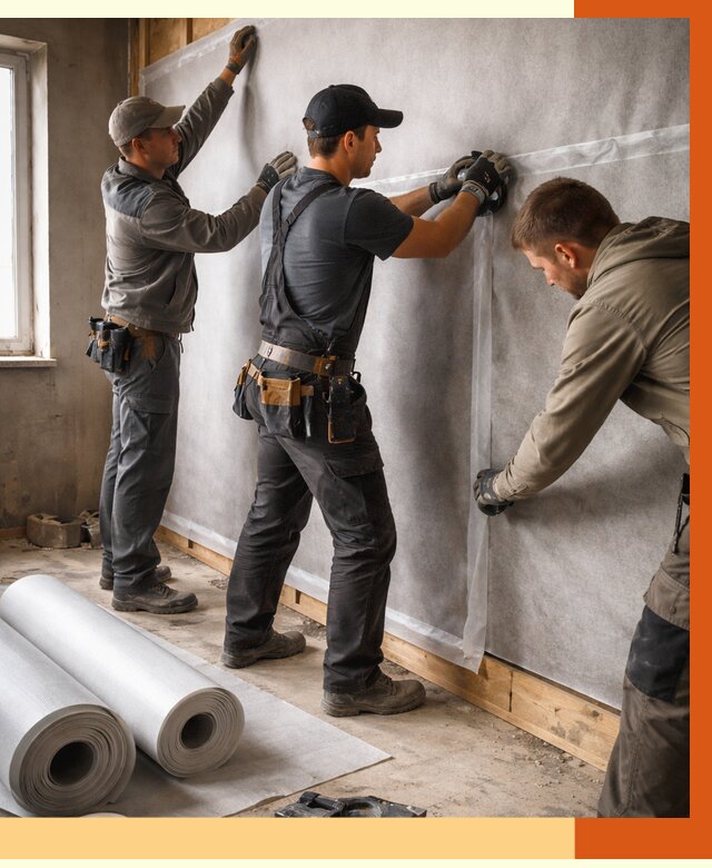 Монтаж ветроизоляции в Нурлате от 4692 руб./м2 — профессионально | ТепломастерНрт